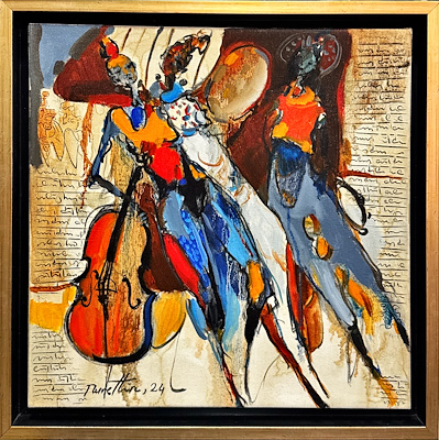 Nurettin Akkaya imzalı tablo — Akrilik Boya, 40×40 cm, 16.000 TL müzayede satışı