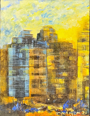 İmren İyem imzalı tablo — Akrilik Boya, 19×15 cm, 1.000 TL müzayede satışı