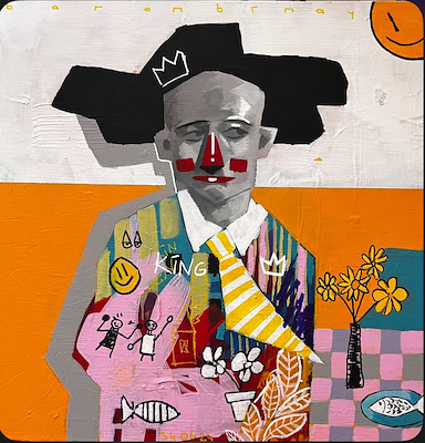 Baran Binay imzalı tablo — Akrilik Boya, 35×35 cm, 4.500 TL müzayede satışı