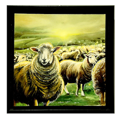 Erdem Koç imzalı tablo — Akrilik Boya, 30×30 cm, 2.000 TL müzayede satışı