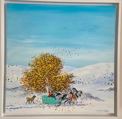 Mehmet Emin Erşan imzalı tablo — Yağlı Boya, 70×70 cm, 30.000 TL müzayede satışı