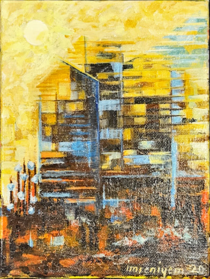 İmren İyem imzalı tablo — Akrilik Boya, 19×15 cm, 1.000 TL müzayede satışı