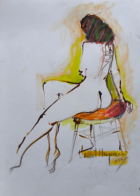 Vedat Hazneci imzalı tablo — Akrilik Boya, 35×25 cm, 3.000 TL müzayede satışı