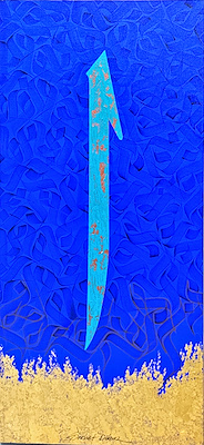 Serhat Diker imzalı tablo — Akrilik Boya, 100×50 cm, 30.000 TL müzayede satışı