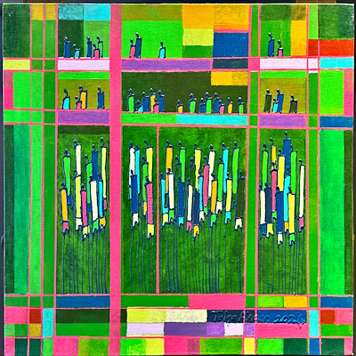 Tolga Akalın imzalı tablo — Akrilik Boya, 50×50 cm, 10.000 TL müzayede satışı