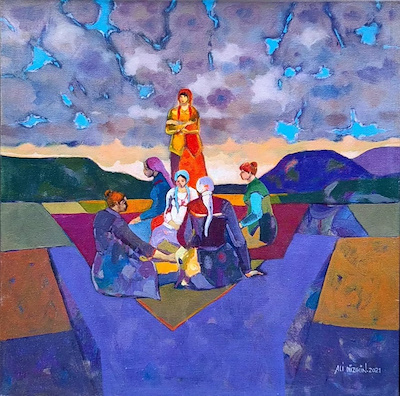 Ali Düzgün imzalı tablo — Yağlı Boya, 50×50 cm, 20.000 TL müzayede satışı
