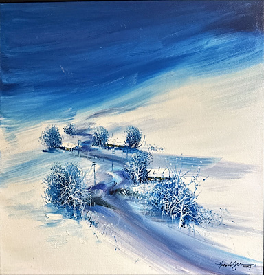 Hamdi Eser imzalı tablo — Akrilik Boya, 40×40 cm, 15.000 TL müzayede satışı