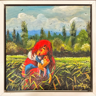 Mehmet Akkaya imzalı tablo — Akrilik Boya, 40×40 cm, 22.500 TL müzayede satışı