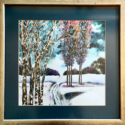 Gafur Uzuner imzalı tablo — Sulu Boya, 30×30 cm, 12.500 TL müzayede satışı