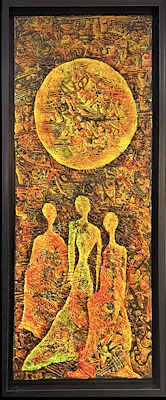 Füsun Demiray imzalı tablo — Karışık Teknik, 70×30 cm, 25.000 TL müzayede satışı