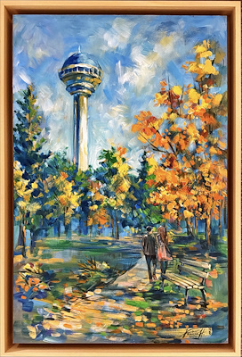 Farida Hamitovna imzalı tablo — Akrilik Boya, 70×50 cm, 25.000 TL müzayede satışı