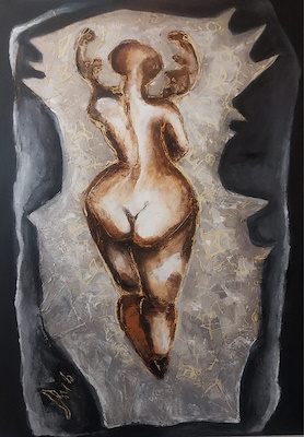 Ayla Aksoyoğlu imzalı tablo — Akrilik Boya, 110×80 cm, 70.000 TL müzayede satışı