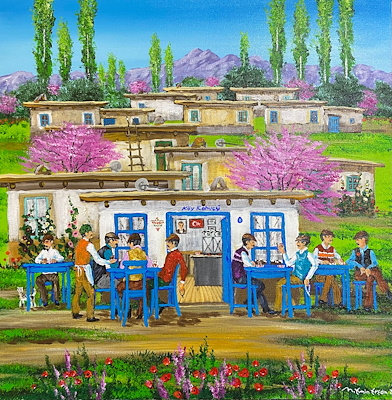 Mehmet Emin Erşan imzalı tablo — Akrilik Boya, 50×50 cm, 27.500 TL müzayede satışı