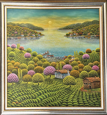 Kamer Önder imzalı tablo — Yağlı Boya, 90×90 cm, 300.000 TL müzayede satışı