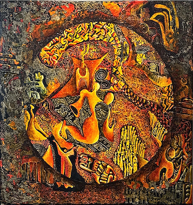 Füsun Demiray imzalı tablo — Akrilik Boya, 50×50 cm, 45.000 TL müzayede satışı