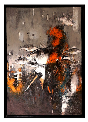 Hüseyin Elmas imzalı tablo — Yağlı Boya, 100×70 cm, 40.000 TL müzayede satışı