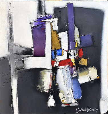 Selçuk Aslan imzalı tablo — Akrilik Boya, 40×40 cm, 2.500 TL müzayede satışı