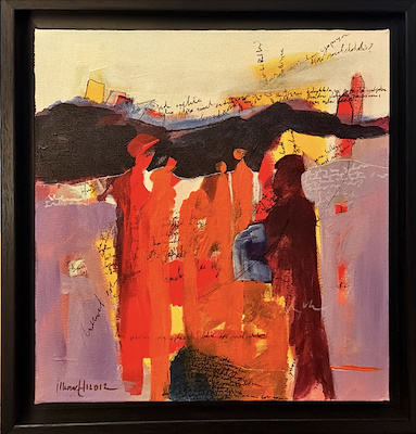 İlknur Aslan imzalı tablo — Akrilik Boya, 40×40 cm, 2.000 TL müzayede satışı