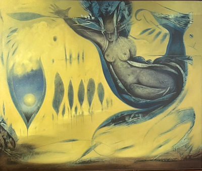 Ertuğrul Ateş imzalı tablo — Yağlı Boya, 123×153 cm, 80.000 TL müzayede satışı