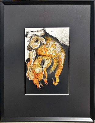 Ayla Aksoyoğlu imzalı tablo — Akrilik Boya, 35×25 cm, 9.500 TL müzayede satışı