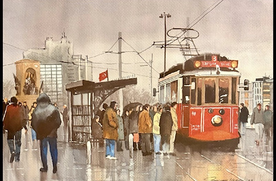 Hasan Kırdı imzalı tablo — Sulu Boya, 50×70 cm, 10.000 TL müzayede satışı