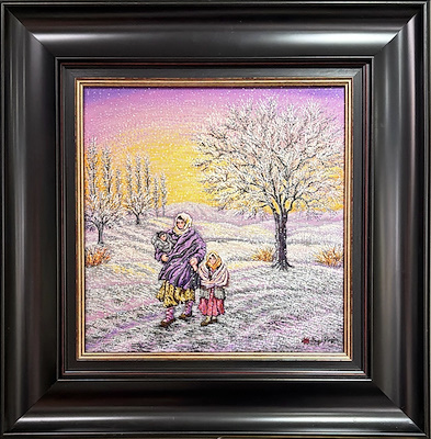 Hayal İrtegün imzalı tablo — Akrilik Boya, 30×30 cm, 16.000 TL müzayede satışı
