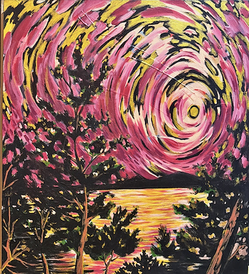 Hilal Çamlıca imzalı tablo — Akrilik Boya, 50×50 cm, 2.000 TL müzayede satışı