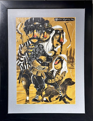 Efgan Beyaz imzalı tablo — Karışık Teknik, 50×35 cm, 25.000 TL müzayede satışı