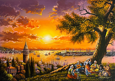Mehmet Engül imzalı tablo — Yağlı Boya, 50×70 cm, 8.000 TL müzayede satışı