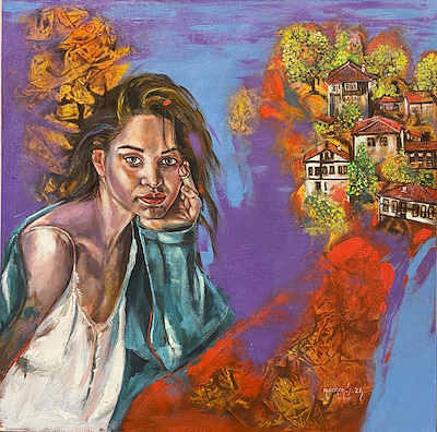 Nurcihan Şişik imzalı tablo — Akrilik Boya, 60×60 cm, 5.000 TL müzayede satışı
