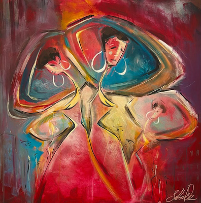 Sultan Örs imzalı tablo — Akrilik Boya, 50×50 cm, 10.000 TL müzayede satışı