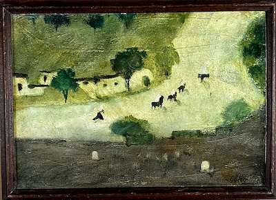 Gülay Sevsevil imzalı tablo — Yağlı Boya, 25×35 cm, 3.000 TL müzayede satışı