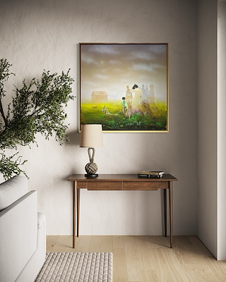 Oğuzhan Atatanır imzalı tablo — Yağlı Boya, 110×110 cm, 30.000 TL müzayede satışı