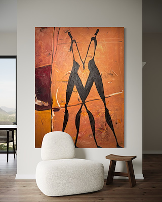 Filiz Zekioğlu imzalı tablo — Akrilik Boya, 190×140 cm, 12.000 TL müzayede satışı