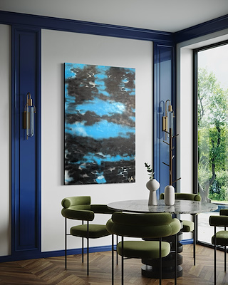 Filiz Zekioğlu imzalı tablo — Karışık Teknik, 150×100 cm, 8.000 TL müzayede satışı