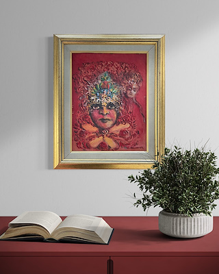 Cihat Özegemen imzalı tablo — Karışık Teknik, 35×29 cm, 20.000 TL müzayede satışı