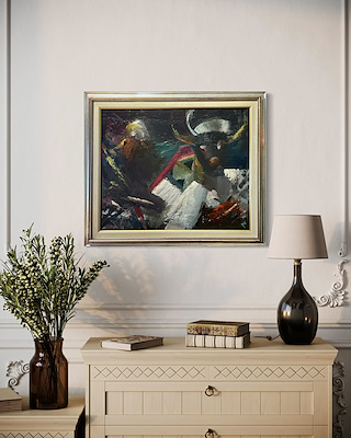 Rafet Ekiz imzalı tablo — Yağlı Boya, 50×61 cm, 100.000 TL müzayede satışı