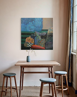 Ali İsmail imzalı tablo — Yağlı Boya, 70×70 cm, 28.000 TL müzayede satışı