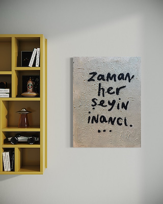 Rafet Utku imzalı tablo — Karışık Teknik, 80×60 cm, 11.000 TL müzayede satışı