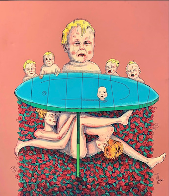İlkem Güneri imzalı tablo — Yağlıboya, 143×126 cm, 57.355 TL müzayede satışı