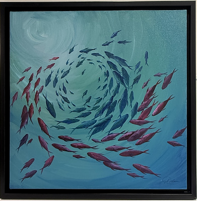 Aslı Aşkar imzalı tablo — Yağlıboya, 60×60 cm, 7.000 TL müzayede satışı