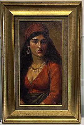 Hidayet Abdullahi imzalı tablo — Yağlıboya, 41×21 cm, 6.000 TL müzayede satışı