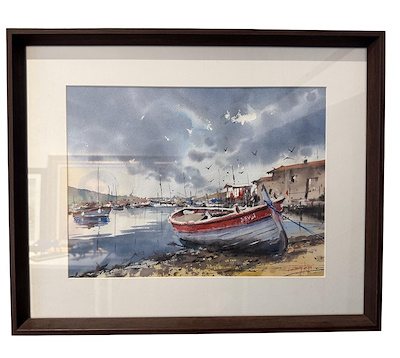 Ercan Paya imzalı tablo — Suluboya, 50×40 cm, 2.500 TL müzayede satışı