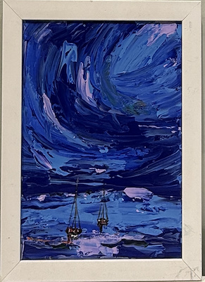 Farid Aghannejad imzalı tablo — Yağlıboya, 34×24 cm, 1.600 TL müzayede satışı