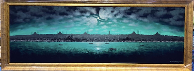 Omar Gasparyan imzalı tablo — Yağlıboya, 60×180 cm, 30.000 TL müzayede satışı