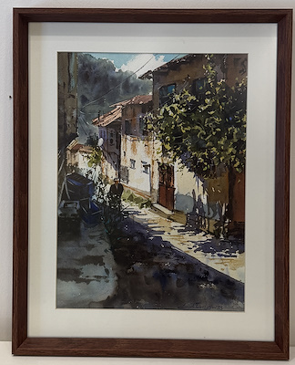 Serpil Taviloğlu imzalı tablo — Suluboya, 38×28 cm, 1.200 TL müzayede satışı