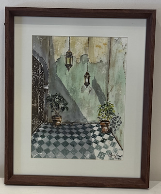 Handan Ulusoy imzalı tablo — Suluboya, 29×23 cm, 1.000 TL müzayede satışı
