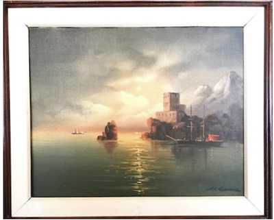 Mahmut Sümer imzalı tablo — Yağlıboya, 40×50 cm, 2.500 TL müzayede satışı