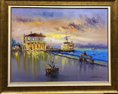 Ömer Vardar imzalı tablo — Yağlıboya, 60×80 cm, 10.000 TL müzayede satışı