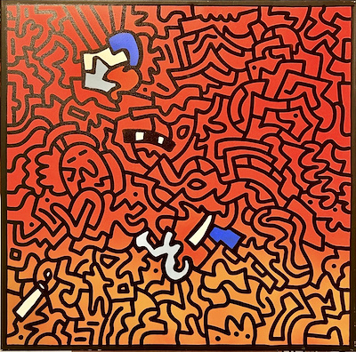 Tolga Ezel imzalı tablo — Yağlı Boya, 100×100 cm, 10.000 TL müzayede satışı